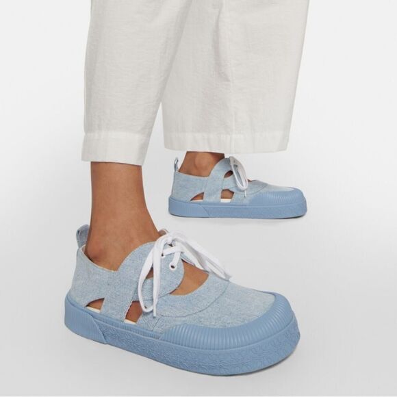 Loewe Cut-Out Platform Denim Sneakers size 39 - Picture 2 of 14